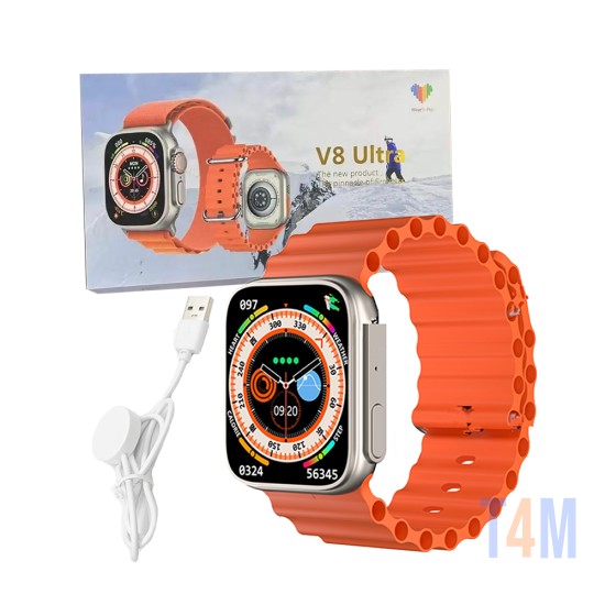 Smartwatch V8 Ultra 2,02" BT 5,2V Naranja